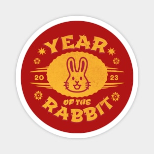 Cute Retro Chinese New Year 2023 - Year Of The Rabbit Kawaii Magnet